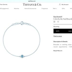 Tiffany& Co. bracelet with blue gem